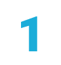 numero 1 azul